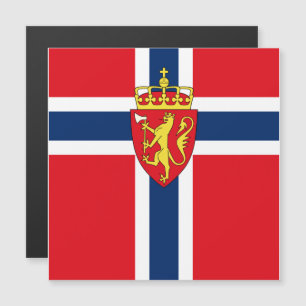 Norway coat of arms on Norway's flag, Norwegian