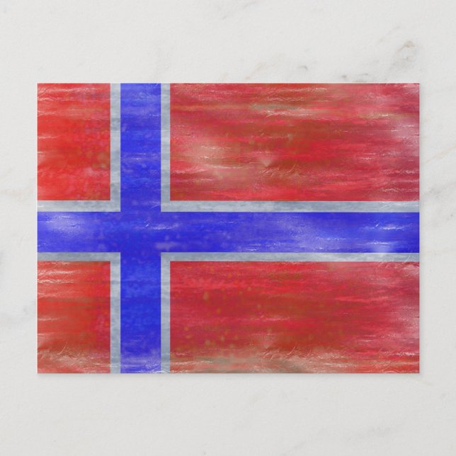 Norway distressed Norwegian flag Postcard (Front)