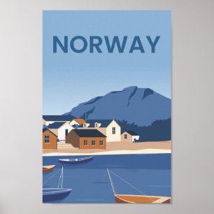 Norway Famous Travel Place Illustration Poster