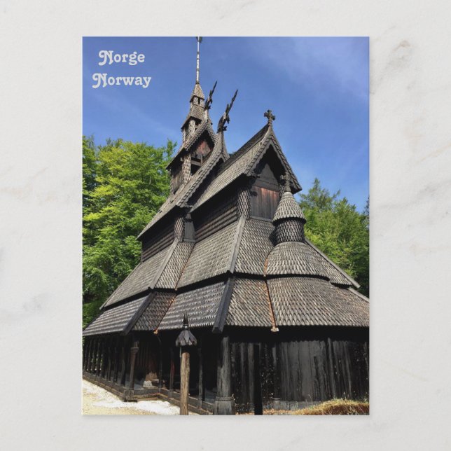 Norway, Fantoft Stave Church, Fana, Bergen Postcard (Front)