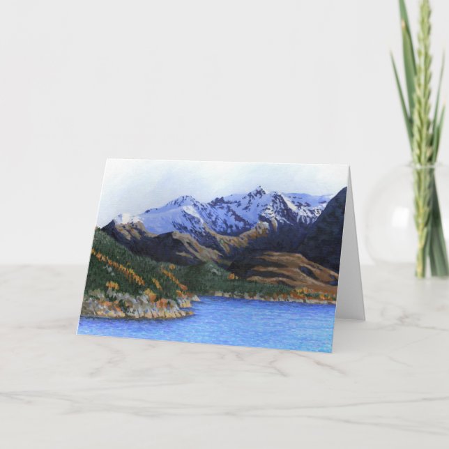 Norway fjords and mountains card (Front)