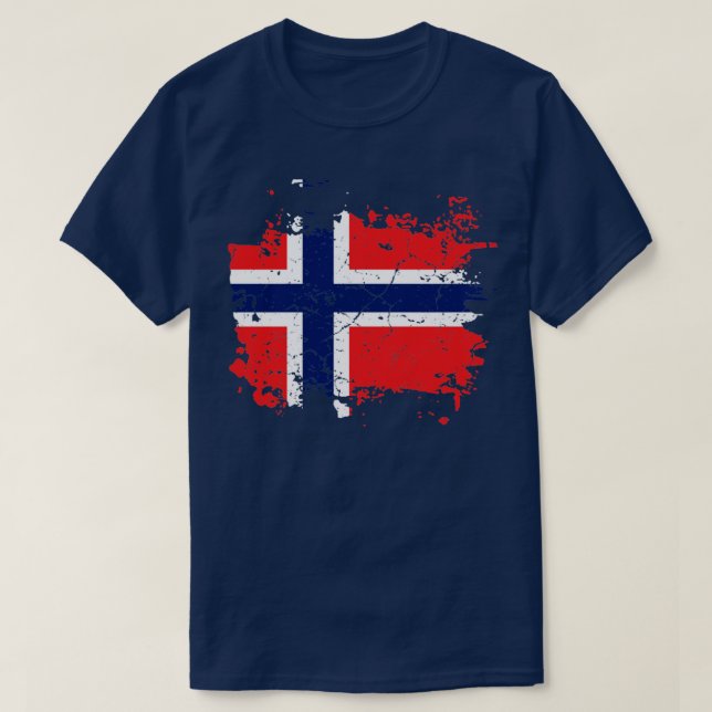 Norway Flag1 T-Shirt (Design Front)