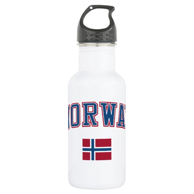 Norway + Flag 532 Ml Water Bottle (Front)