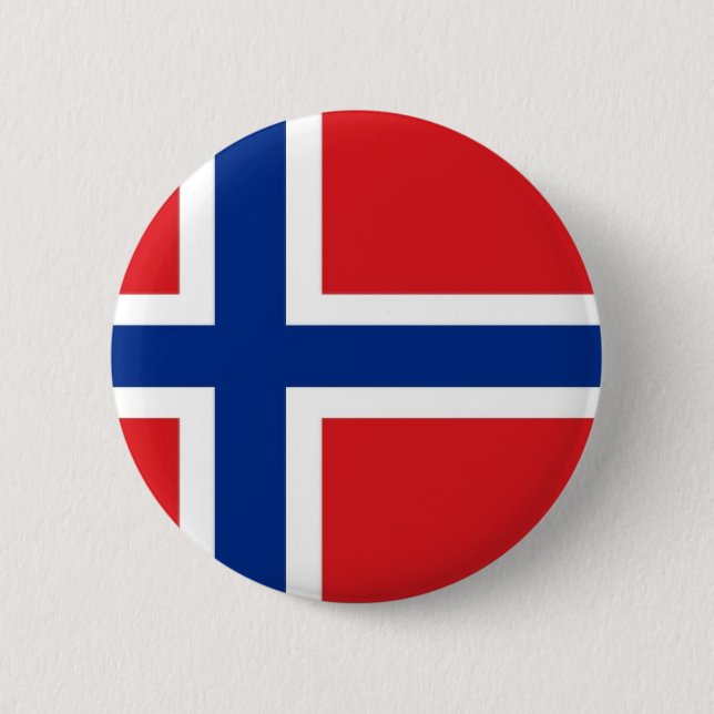 Norway Flag 6 Cm Round Badge (Front)