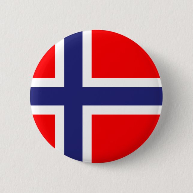 Norway flag 6 cm round badge (Front)