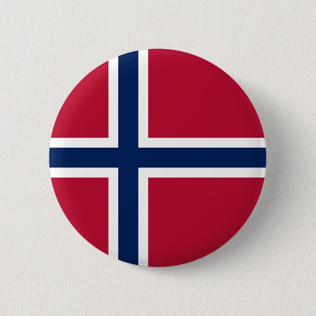 Norway Flag 6 Cm Round Badge (Front)