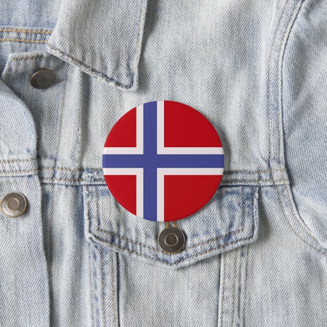 Norway flag 7.5 cm round badge (In Situ)