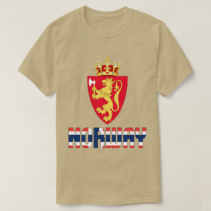 Norway Flag and Coat of Arms Patriotic T-Shirt