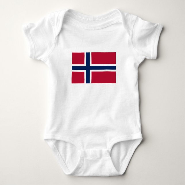 Norway Flag Baby Bodysuit (Front)