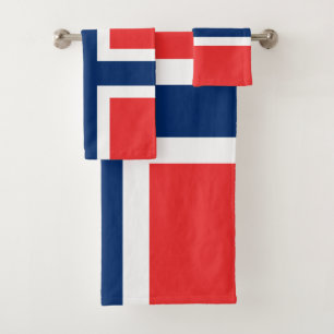 Norway Flag Bath Towel Set
