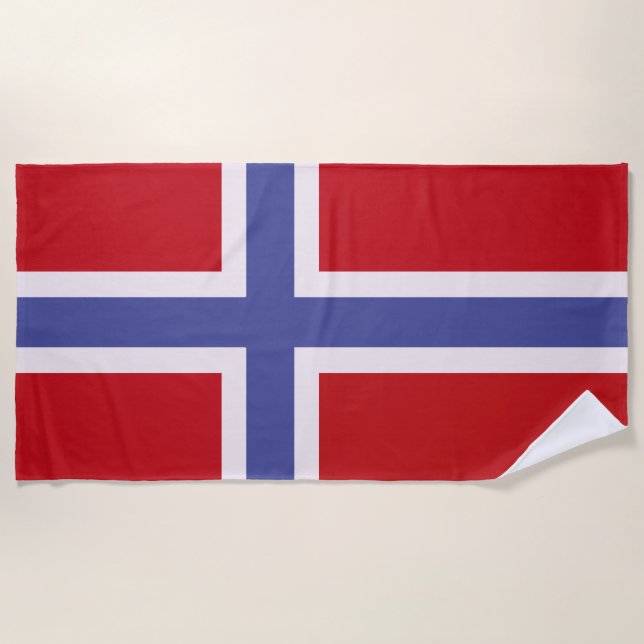 Norway flag beach towel (Front)