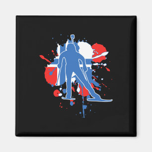 Norway Flag Biathlonist - Norwegian Biathlon  Magnet