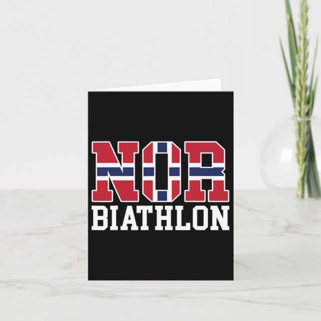 Norway Flag Biathlonist - Norwegian Nor Biathlon 1 Card (Front)