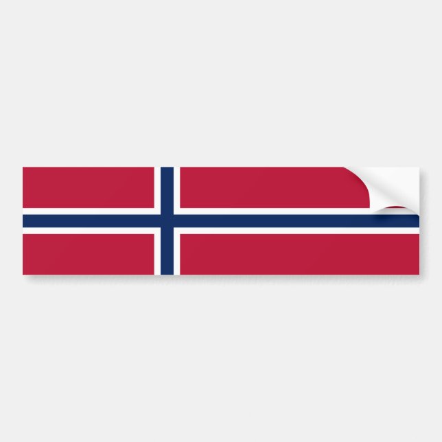 Norway Flag Bumper Sticker (Front)