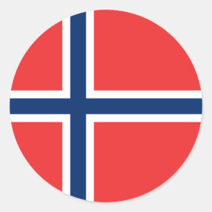 Norway Flag Classic Round Sticker