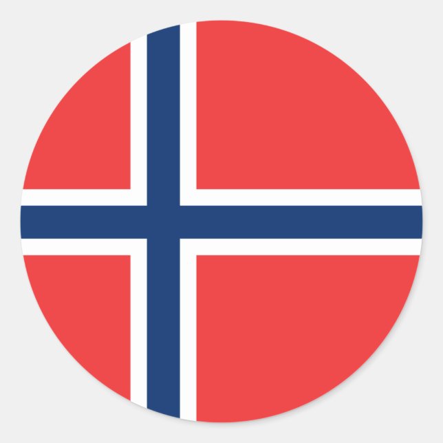 Norway Flag Classic Round Sticker (Front)