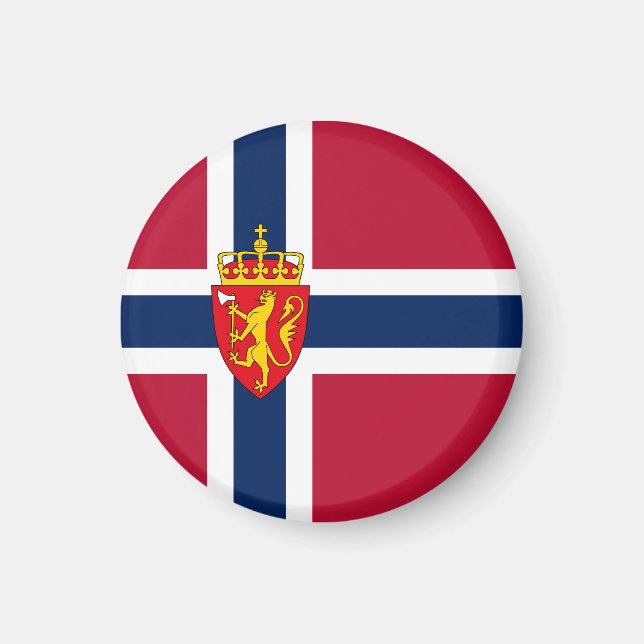 Norway Flag/ Coat of Arms Magnet (Front)