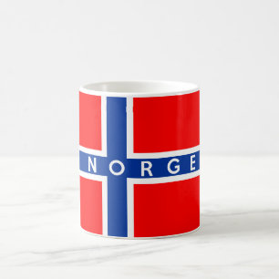 norway flag country norge text name coffee mug