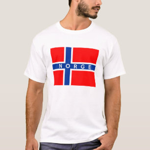 norway flag country norge text name T-Shirt