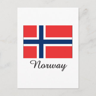 Norway Flag Design Postcard