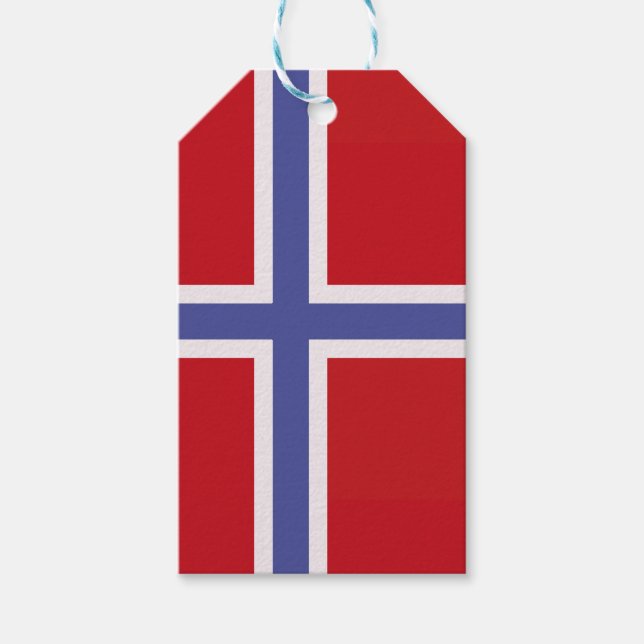 Norway flag gift tags (Front)