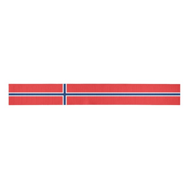 Norway Flag Grosgrain Ribbon (Front)