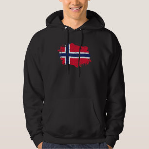 Norway Flag Grunge Country Flag Norway Hoodie