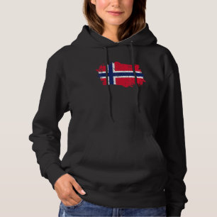 Norway Flag Grunge Country Flag Norway Hoodie