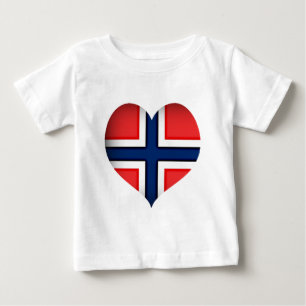 Norway Flag Heart Baby T-Shirt