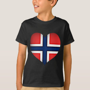 Norway Flag Heart T-Shirt