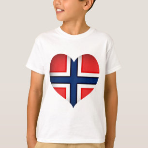Norway Flag Heart T-Shirt