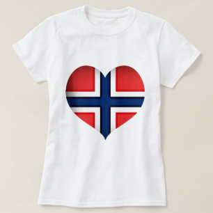 Norway Flag Heart T-Shirt