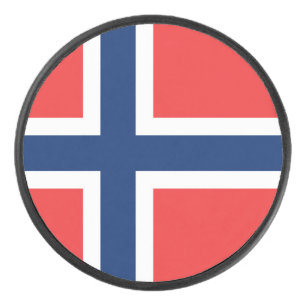 Norway Flag Hockey Puck