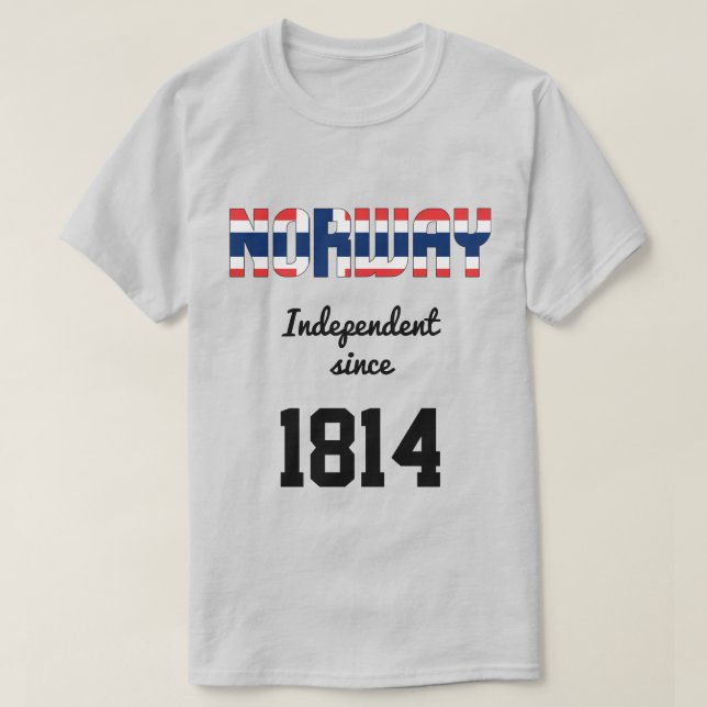 Norway Flag Independence Celebration T-Shirt (Design Front)