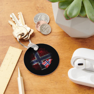 Norway flag key ring