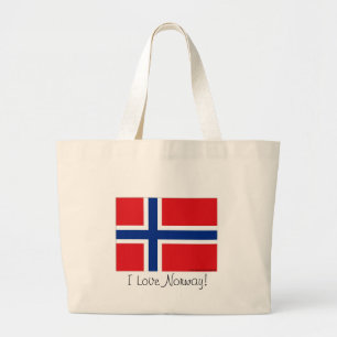 Norway flag large tote bag