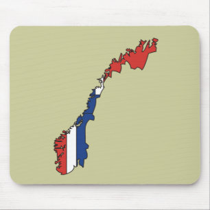 Norway flag map mouse mat