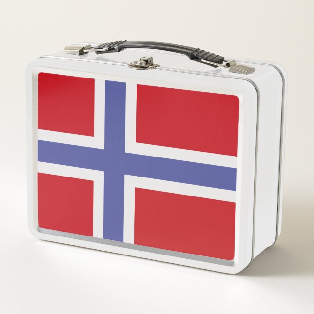 Norway flag metal lunch box (Front)