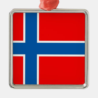 Norway flag metal tree decoration