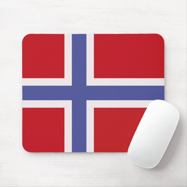 Norway flag mouse mat (With Mouse)