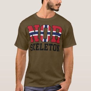 Norway Flag Musher Norwegian NOR Skeleton T-Shirt