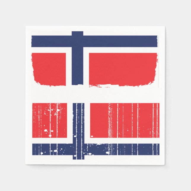 Norway Flag Paper Napkins (Front)