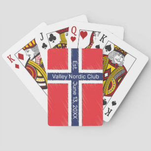 Norway Flag Personalised Name or Initials Design Playing Cards