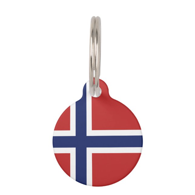 Norway Flag Pet Tag (Back)