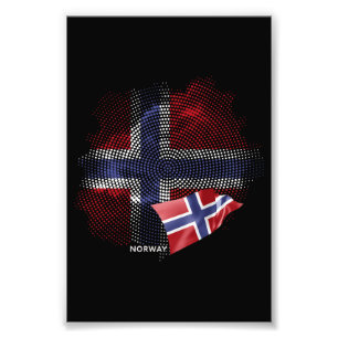 Norway flag photo print