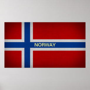Norway flag poster