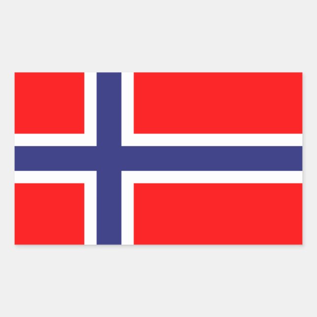 Norway flag rectangular sticker (Front)