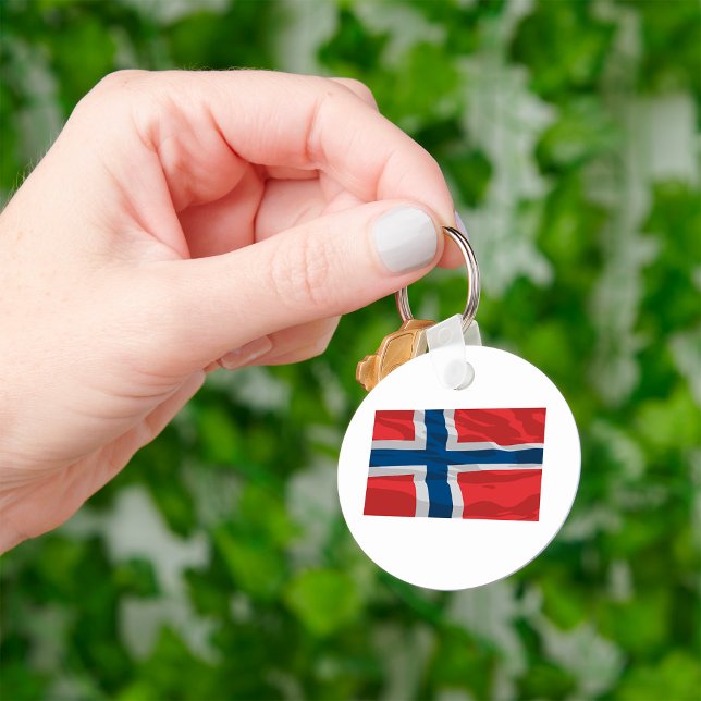 Norway Flag Red And Blue Key Ring (Creator Uploaded)