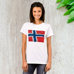 Norway Flag Red And Blue T-Shirt
