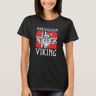 Norway Flag Scandinavia Pride Norwegian Viking Nor T-Shirt